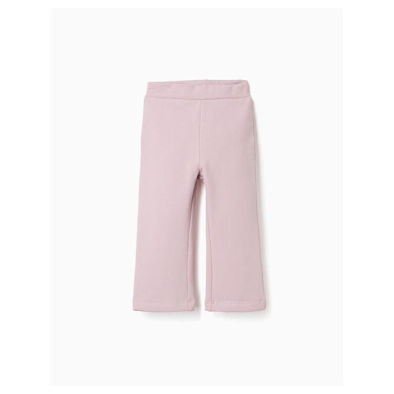 pantalon acampanado nina flare rosa empolvado zippy leggings elásticos comodos chic and kid