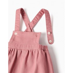 conjunto bebe nina body blanco estampado floral cuello volante vestido pichi sarga rosa zippy chic and kid