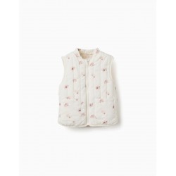 Parka 3-en-1 acolchada y con capucha para niña, beige/blanco Zippy