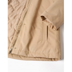 Parka 3-en-1 acolchada y con capucha para niña, beige/blanco Zippy