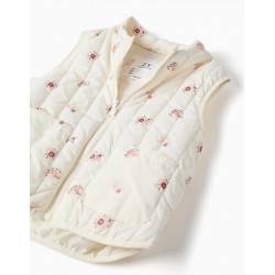 Parka 3-en-1 acolchada y con capucha para niña, beige/blanco Zippy