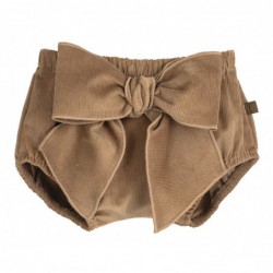 cubrepanal bebe braguita pololo bombacho pana color camel marron lazo grande trasero algodon elástico calamaro baby chic and kid