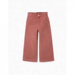Pantalón ancho rosa teja de...