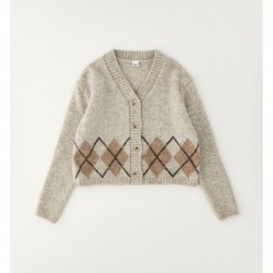 Chaqueta de punto beige con...