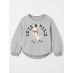 Sudadera niña perrito gris...