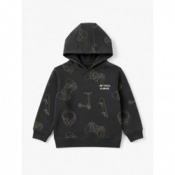 Sudadera Capucha Negra...