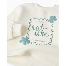 Conjunto Sudadera Crema y...
