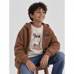 Sudadera de niño marrón con...