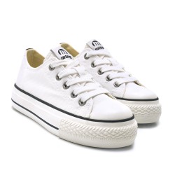 ZAPATILLA LONA BLANCA MUSTANG