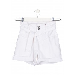 SHORT DENIM CINTURON GRIS